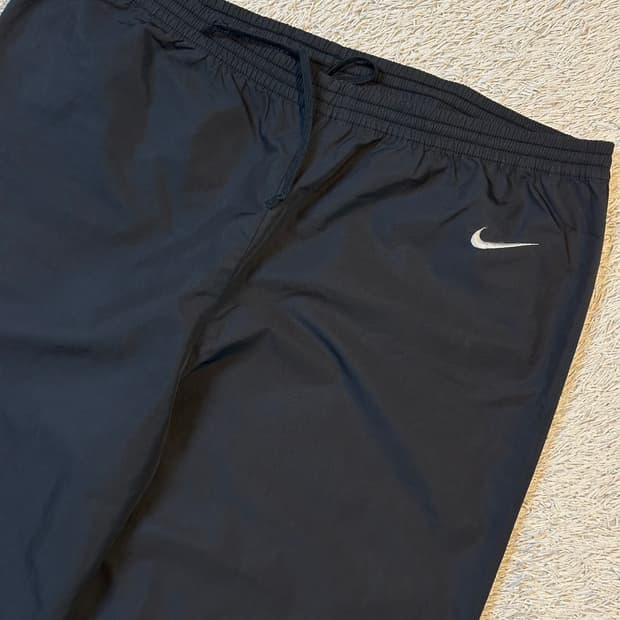 90's 나이키 올드스쿨 스우시 나일론 트랙팬츠 블랙