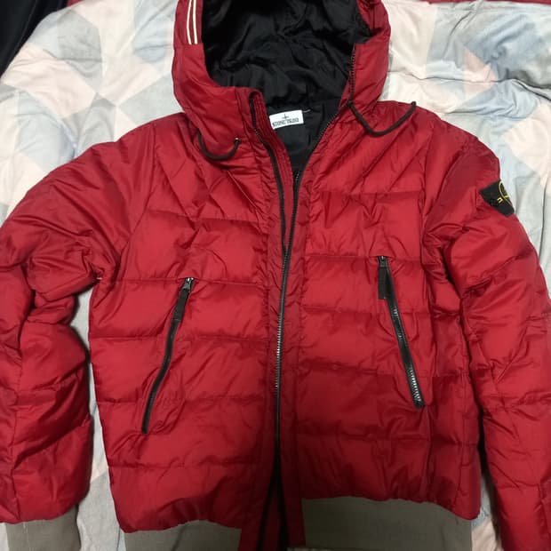 스톤아일랜드 크링클랩스 후두패딩