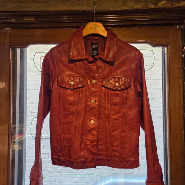 90'S 올드갭 레더자켓