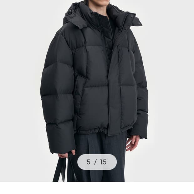 벨리에 크로스라인 후디드 구스다운 25신상블랙 (새상품 )05/105!!