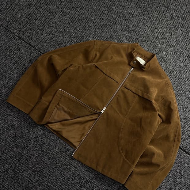 라퍼지스토어 스웨이드 레더 해링턴 자켓 브라운 1862