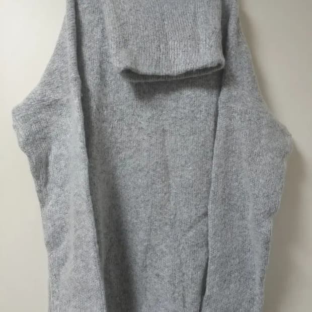 눈꽃 앙고라보카시 터틀넥 니트 티 그레이 m