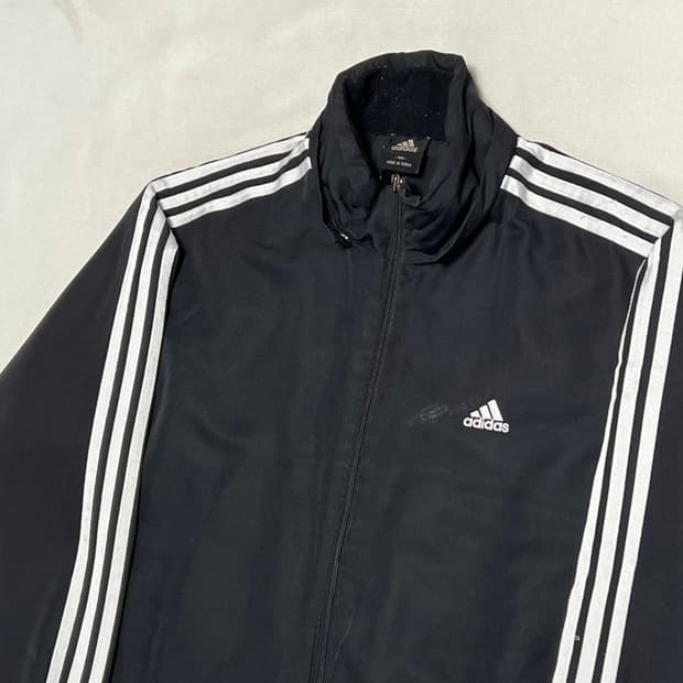 105 아디다스 블랙 삼선 패딩 수트 점퍼