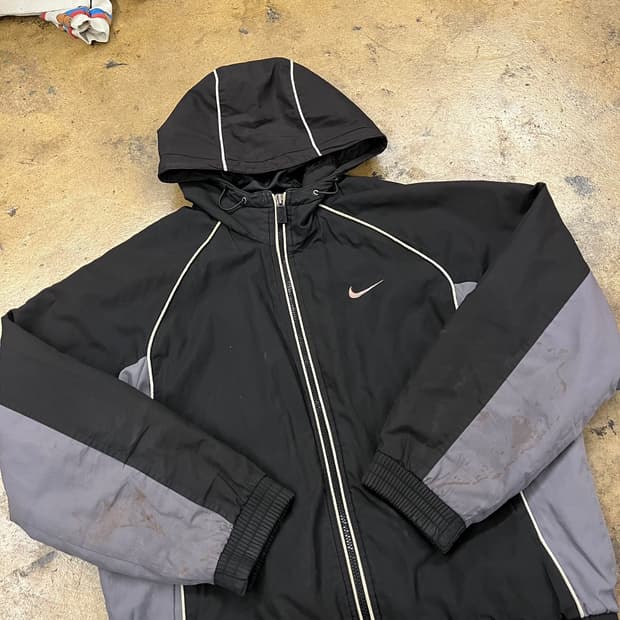 [정품/M] 나이키 후드 바람막이 블랙 회색 b17