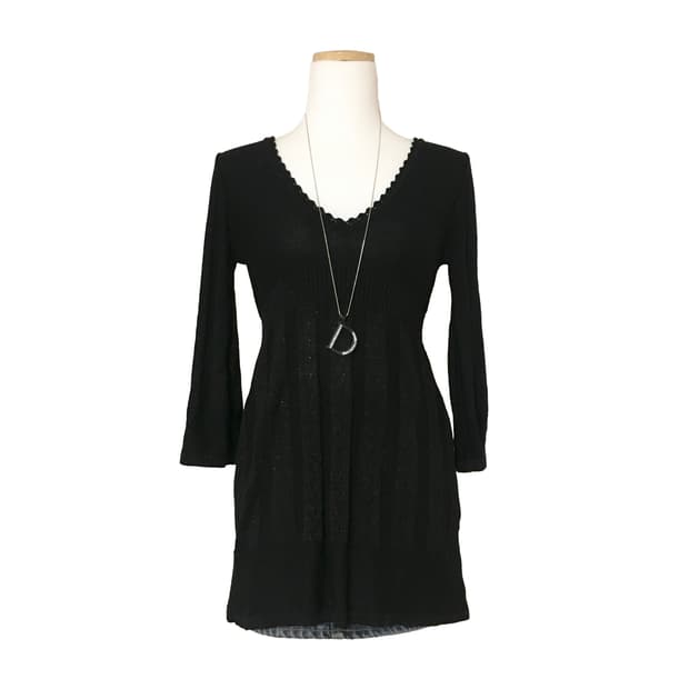 글리터 슬림핏 7부 니트