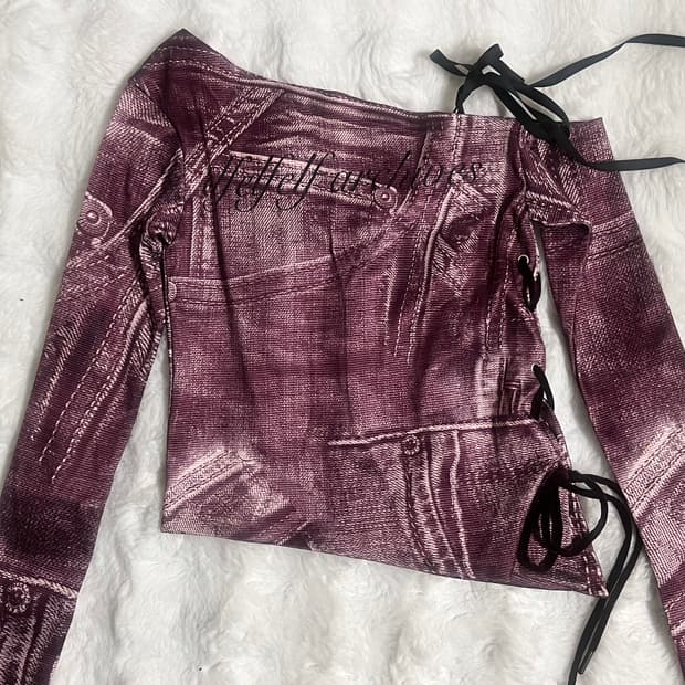 엘프엘프엘프 아카이브 코르셋 그래픽 티셔츠