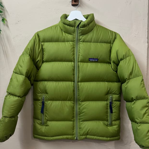 파타고니아 패커블맛 그린 다운 키즈 L