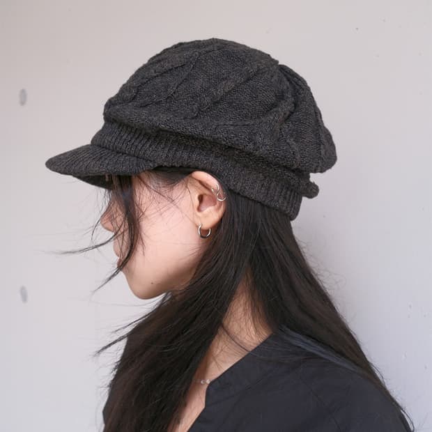 Knitted cable cap