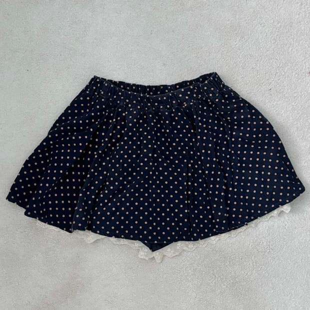 아벤크롬비 스프라이트 반팔 레이스 도트 치마 빈티지 너드 니혼진 y2k
