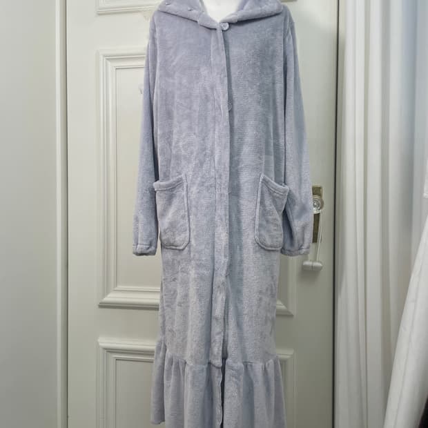 purple long pocket frill homewear