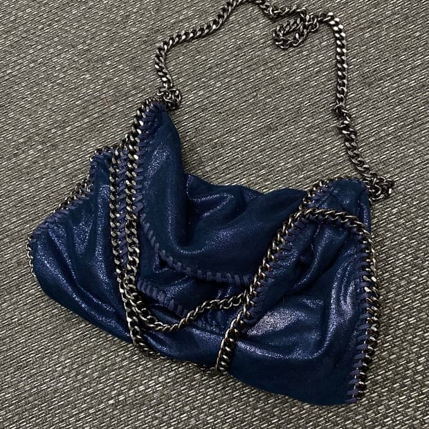 10‘s Blue Shimmer Double Chain Bag