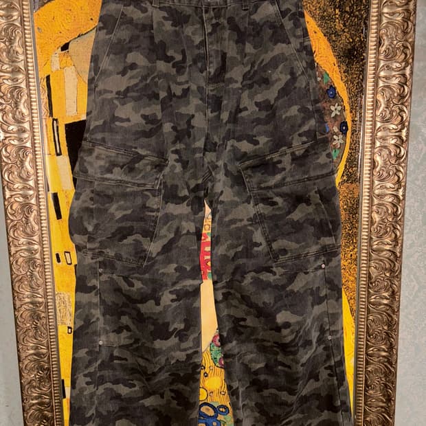 AVANDRESS side big cargo pants camo