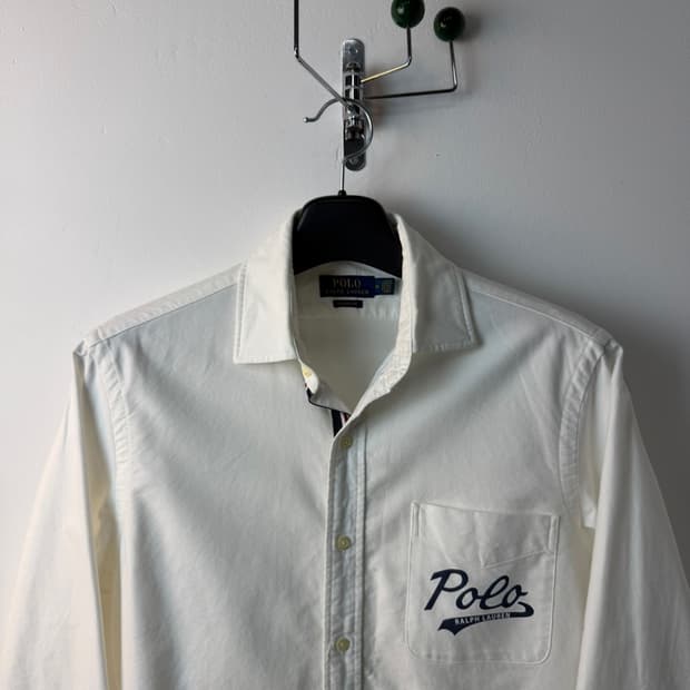 폴로 랄프로렌 코튼 화이트 셔츠 