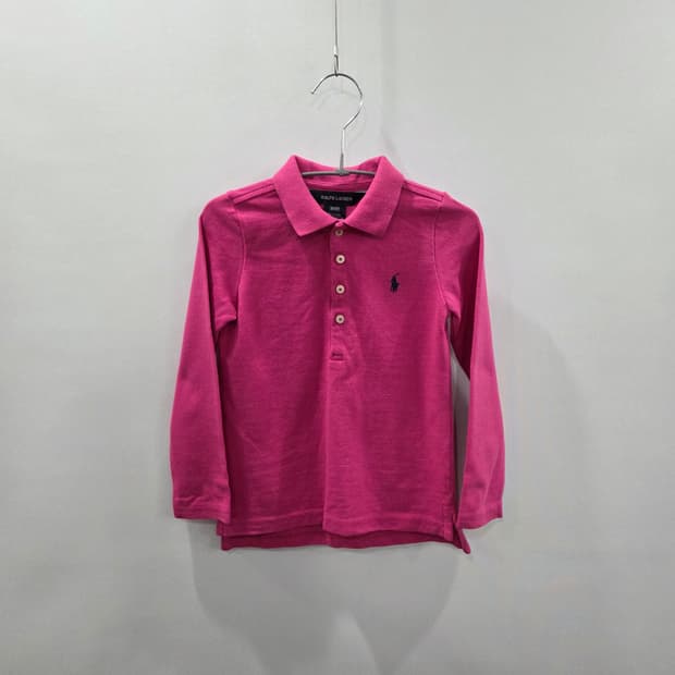 폴로랄프로렌 여아 피케 카라 롱슬리브 3T 