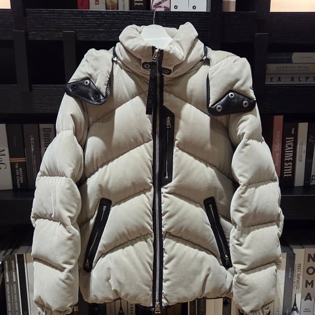 톰포드 벨벳 후디드 패딩 오버핏 46 새상품