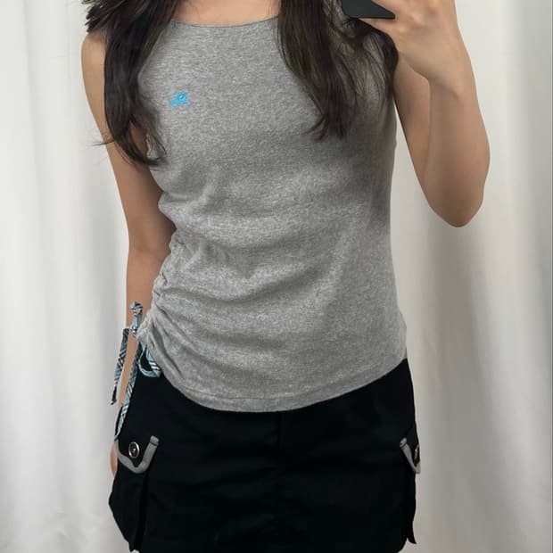 버버리 블루라벨 그레이 슬리브리스