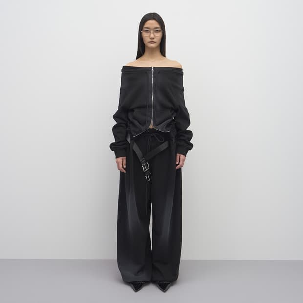 lcdc 워시드 스프레이 집업 블랙