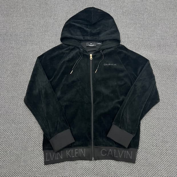 캘빈클라인 벨벳 후드집업