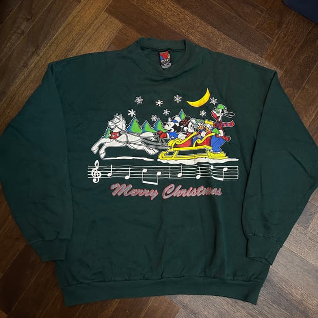 90s Vintage Disney 빈티지 올드 디즈니 크리스마스 맨투맨