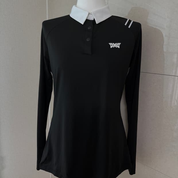 PXG 블랙 긴팔 카라 티셔츠 M