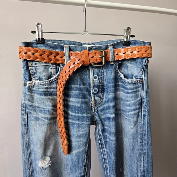 Vintage Mood Premium Leather 위빙 벨트