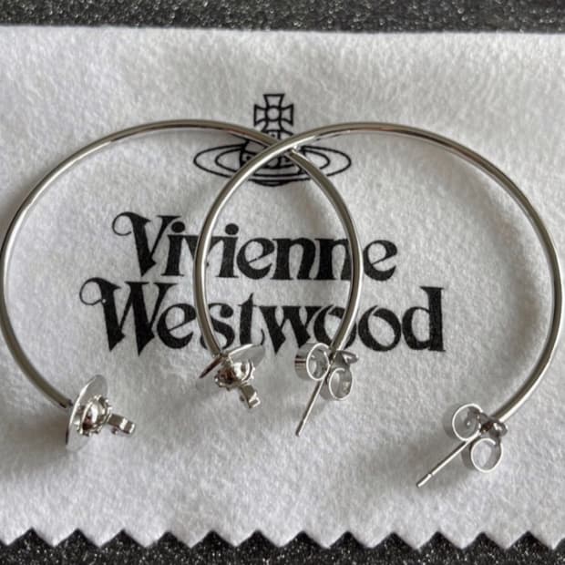 비비안 웨스트우드 아카이브 실버 orb 빅 링 귀걸이