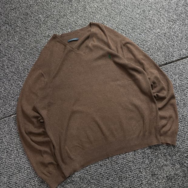 폴로 랄프로렌 피마코튼 브이넥 니트 2452