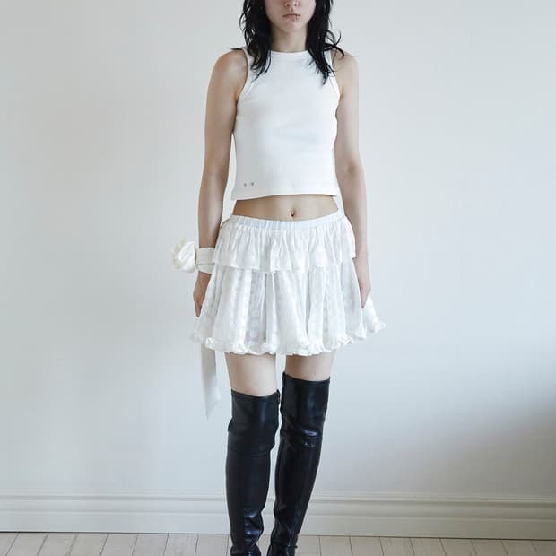 데어드 RAW EDGE COIN DOT TUTU SKIRT