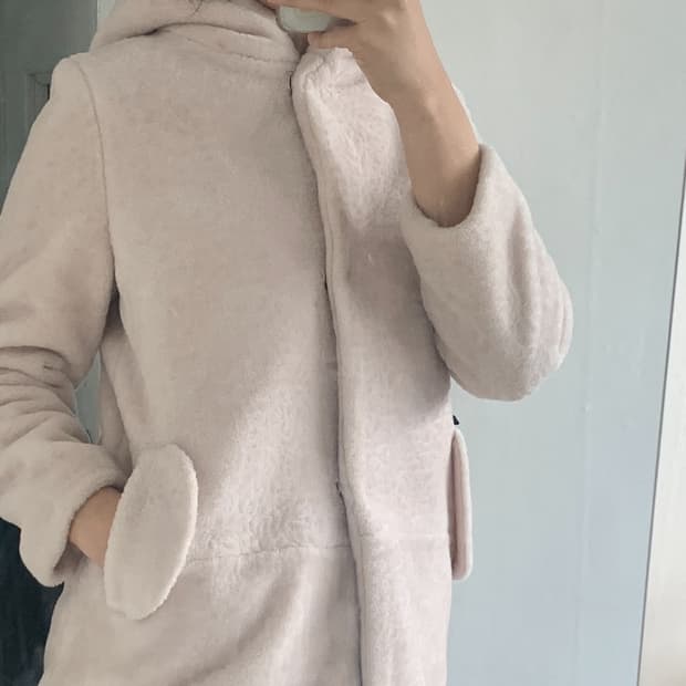 깔끔한 후디 코트 바니 토끼 