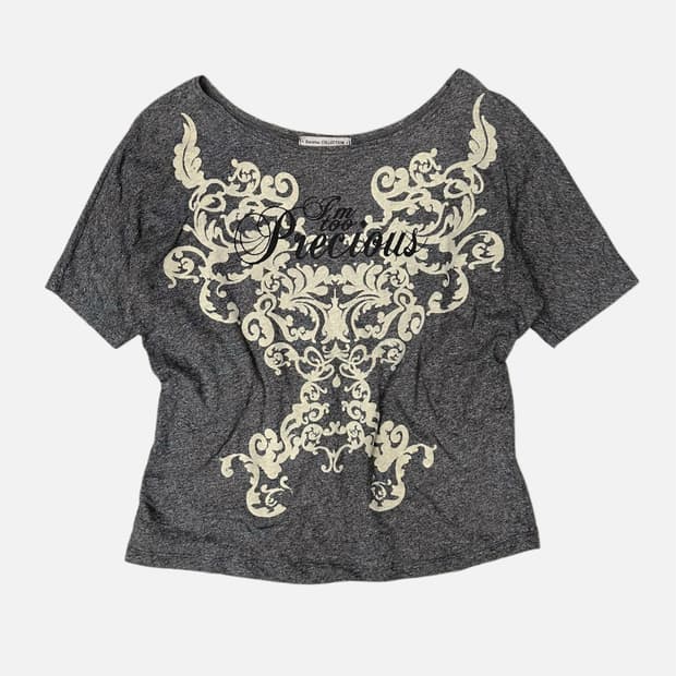 gothic pattern printing t-shirt