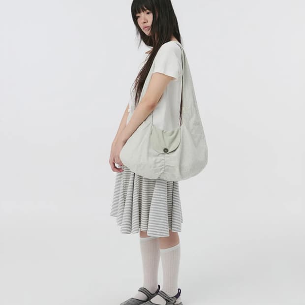 오헤시오 FLORAL REVERSIBLE HOBO BAG, LIGHT K