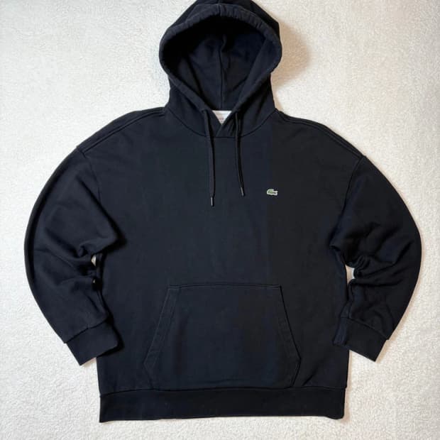 라코스테 헤비코튼 로고 오버 후드티 pn6179