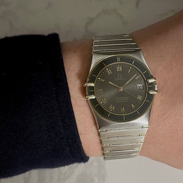 [희귀] 오메가 컨스틸레이션 맨해튼 콤비 빈티지 시계 