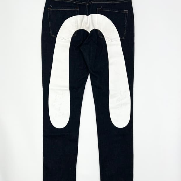 에비수 빅 로고 데님팬츠