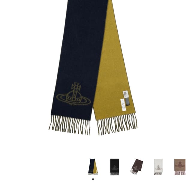 비비안웨스트우드 머플러 네이비 목도리