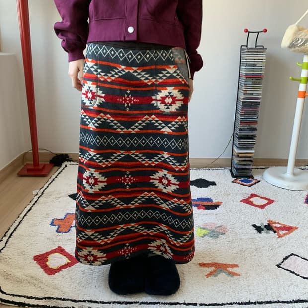 ethnic pattern skirt