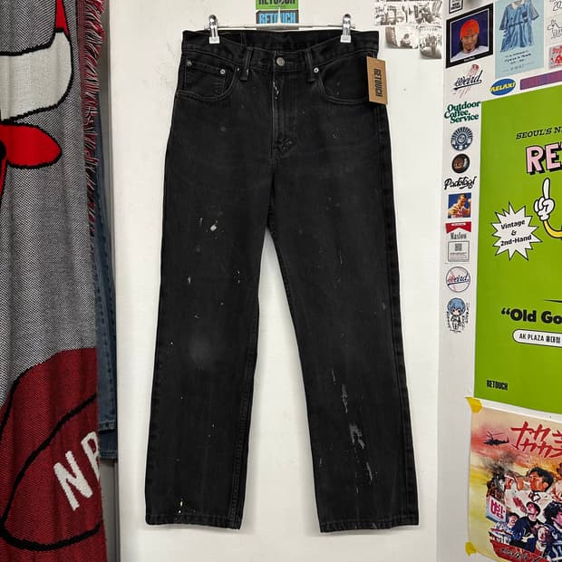 리바이스 516 페인티드 흑청