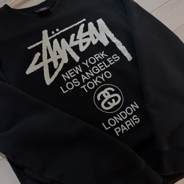 Stussy World Tour Crew Black