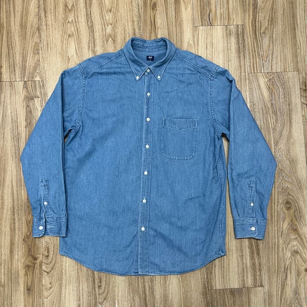 유니클로 포켓 데님 셔츠 XL