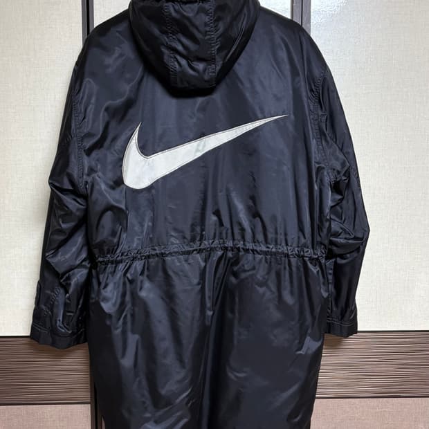 나이키 빈티지 빅스우시 돕바 블랙 롱 후드 자켓 M