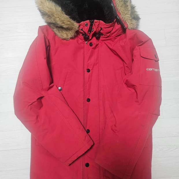 칼하트 앵커리지 파카 레드 패딩