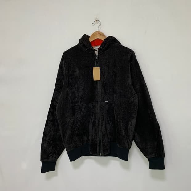 칼하트 블랙 벨벳 후드 집업 빈티지 L 남녀공용 00s