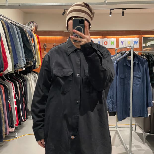 디키즈 워크 셔츠(블랙)  