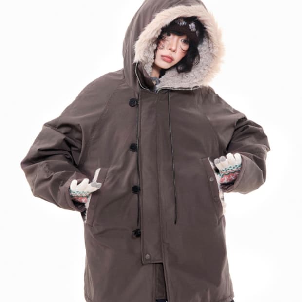 아사키 프레자키 야상 브라운 M