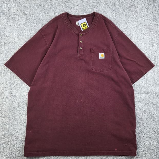 칼하트 포켓 헨리넥 반팔 티셔츠 ( XL ) / 13143