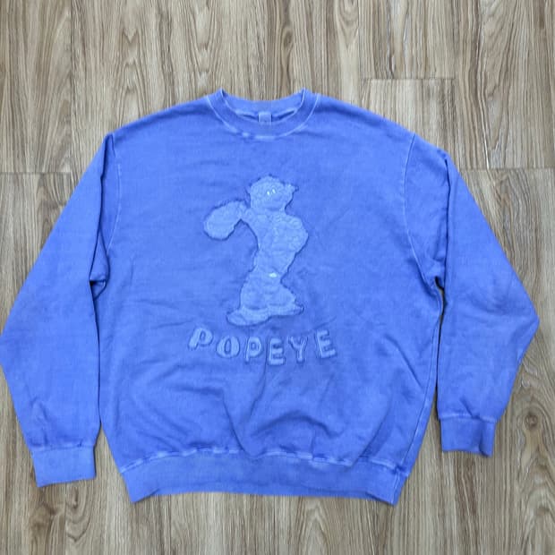 Rare 뽀빠이 피그먼트 맨투맨