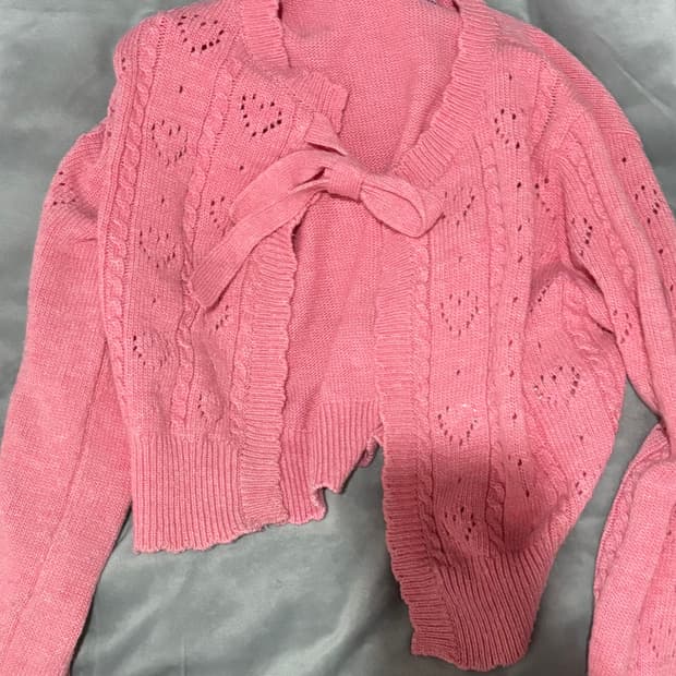 하이스쿨디스코 볼레로 가디건 핑크