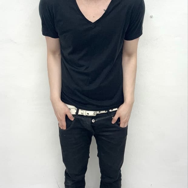 Jasper coated line v neck short sleeve