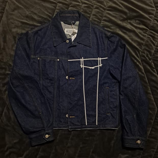 메종 마르지엘라 디트로이트 테이핑 데님 자켓