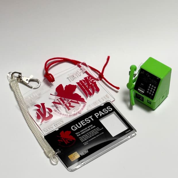 에반게리온 에마&카드 케이스&신지 공중전화기